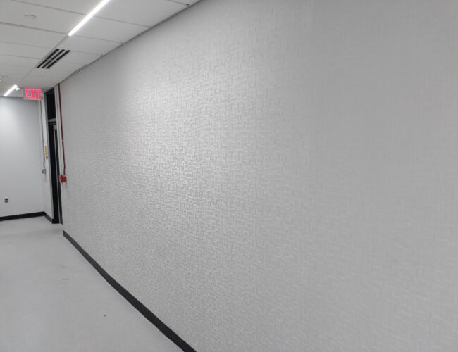 Commercial wallcovering installed at UW-Milwaukee