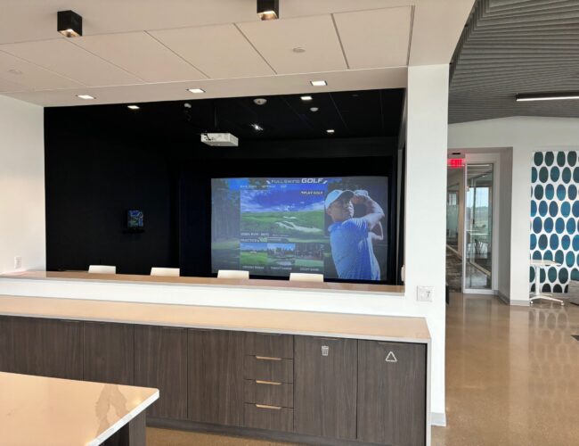 Painted Wall at Golf Simulator