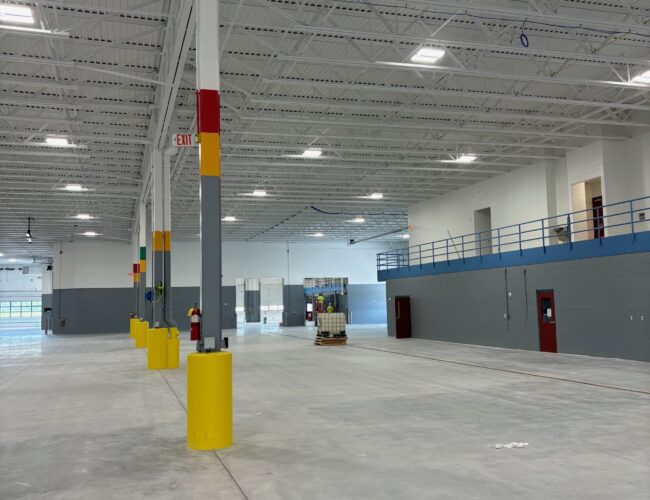 Painted columns at Germantown DPW