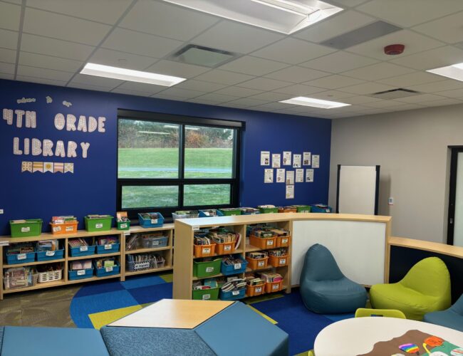 Painted accent at school walls